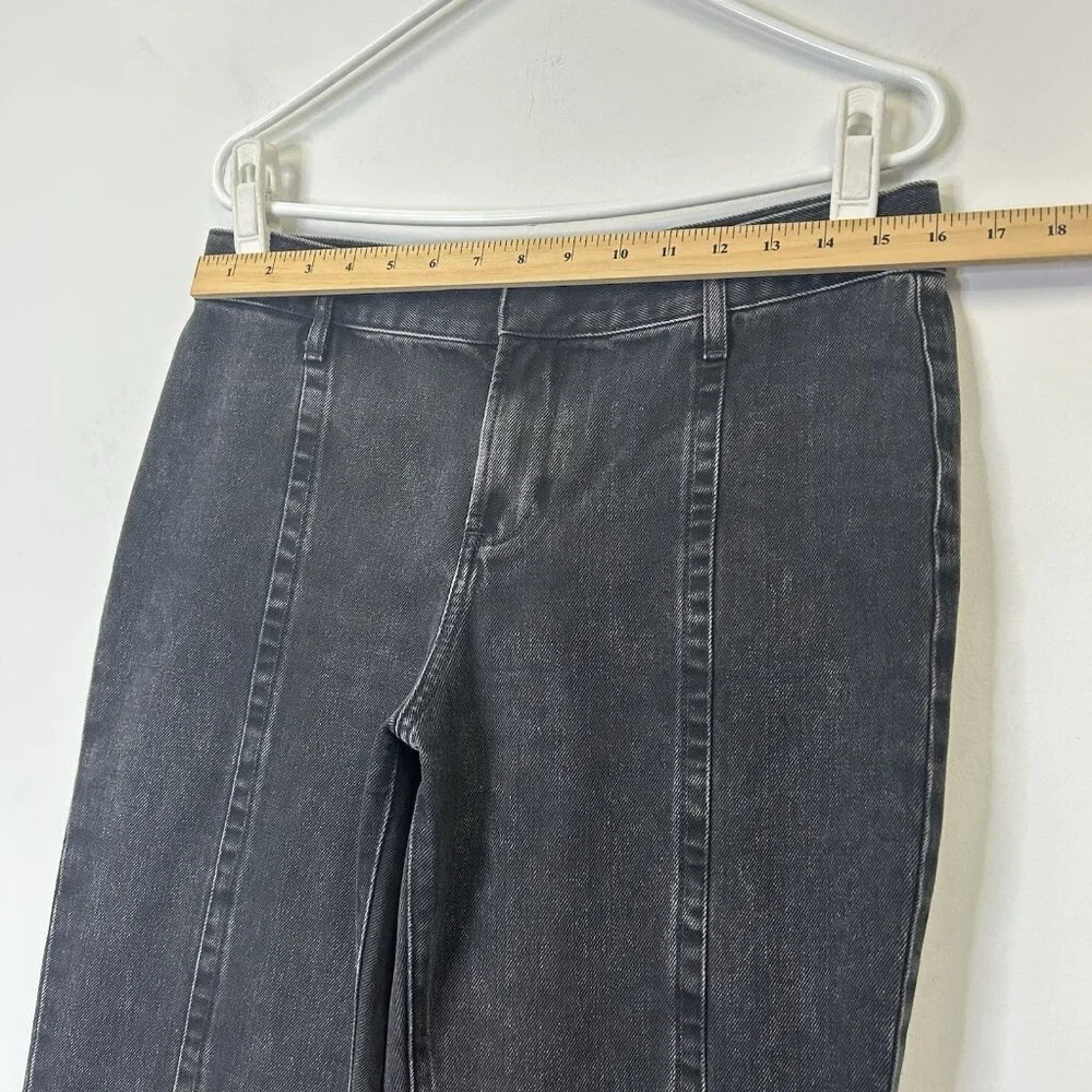 Express 70s Flare Jeans Women’s Size 6 Long 6L Black Mid‎ Rise - Picture 7 of 12